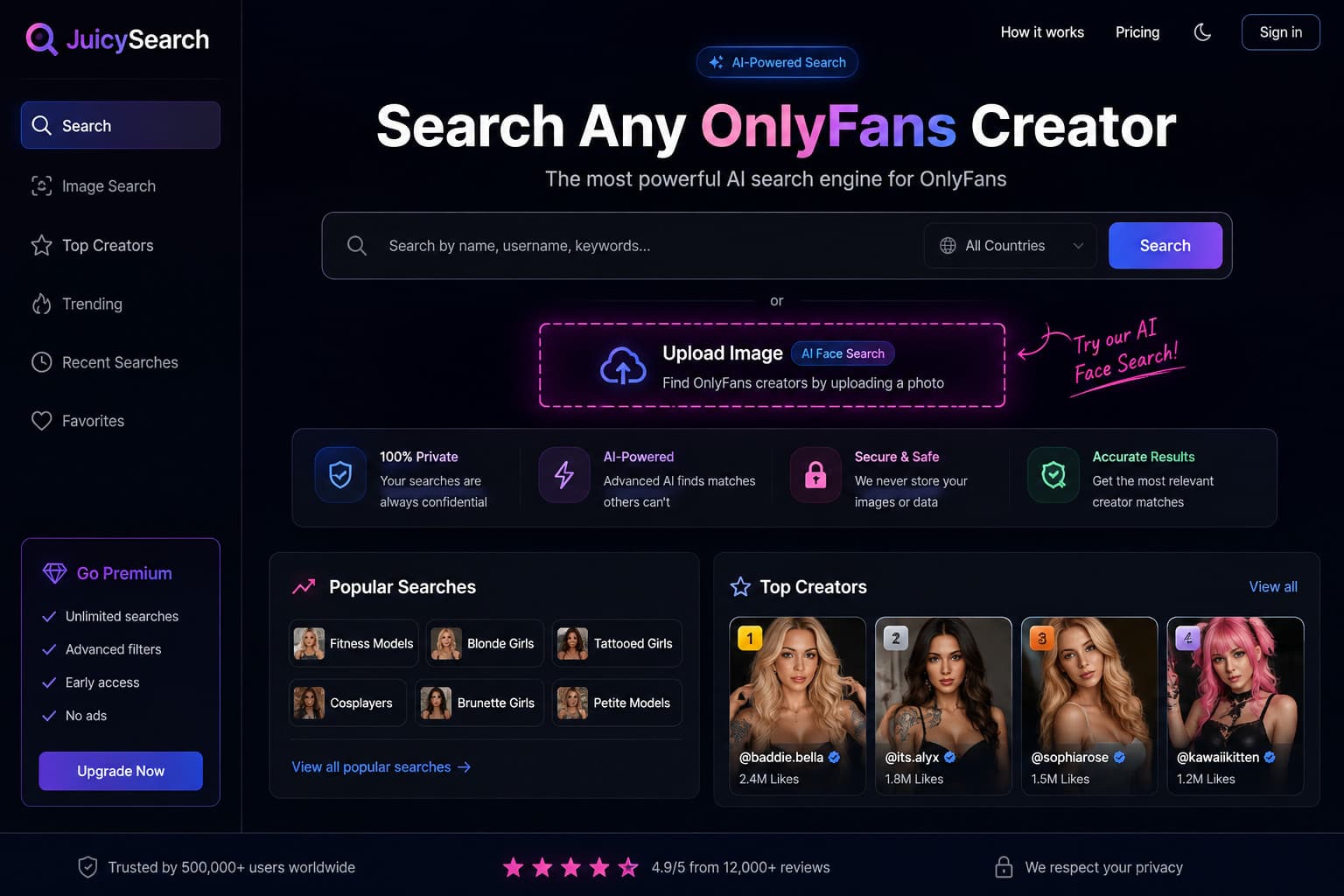 ai image recognition onlyfans search engine interface