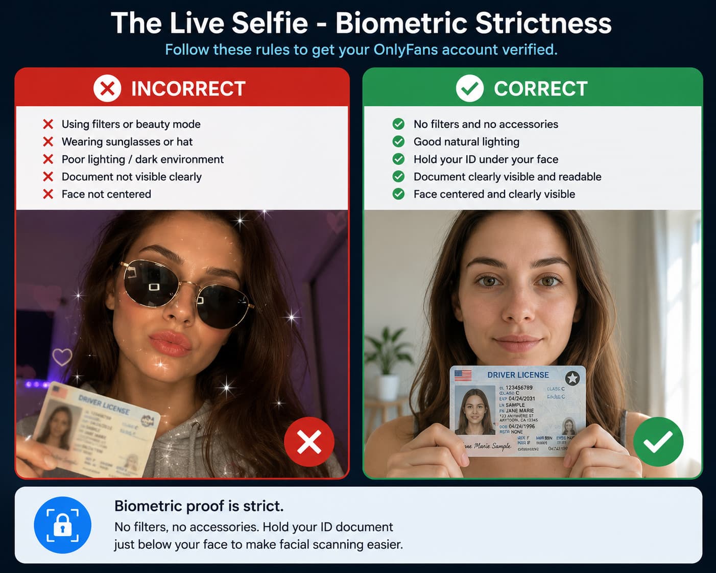 How to take the live selfie to get verified on OnlyFans