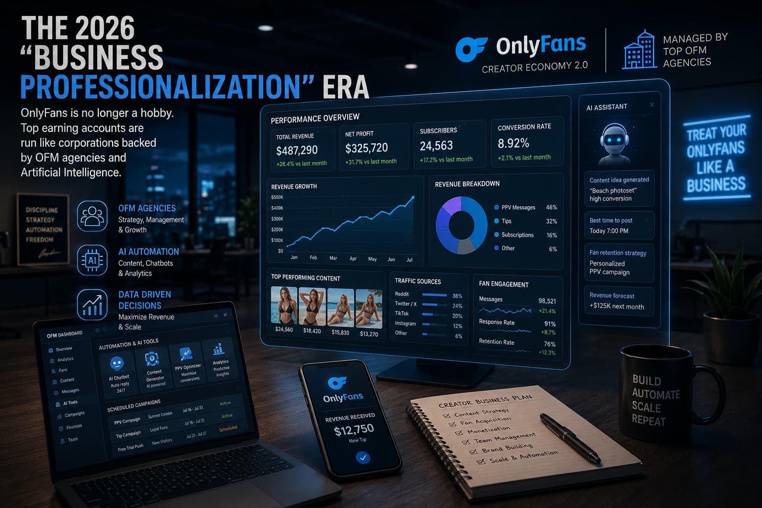 OnlyFans management agencies and AI transforming the creator economy