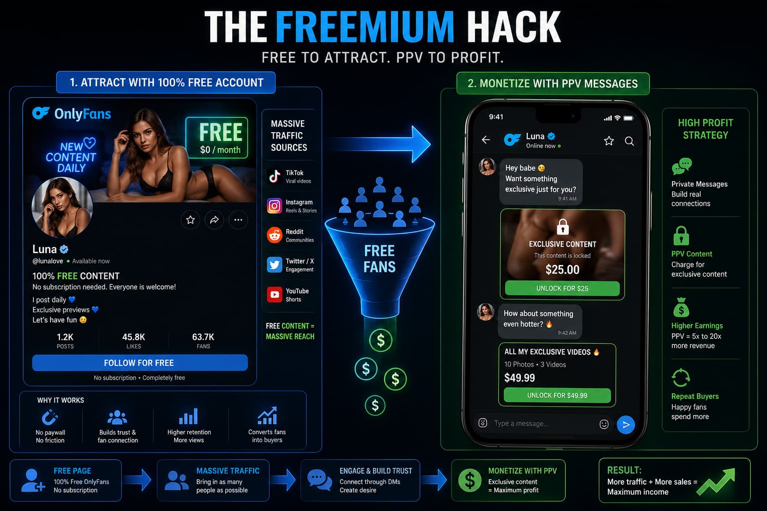 Free OnlyFans page strategy compared to paid VIP subscription
